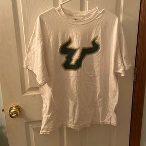 White and green USF Champion XL mens t’shirt